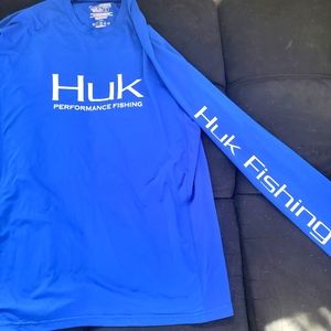 Huk Fishing shirt Size S, Blue